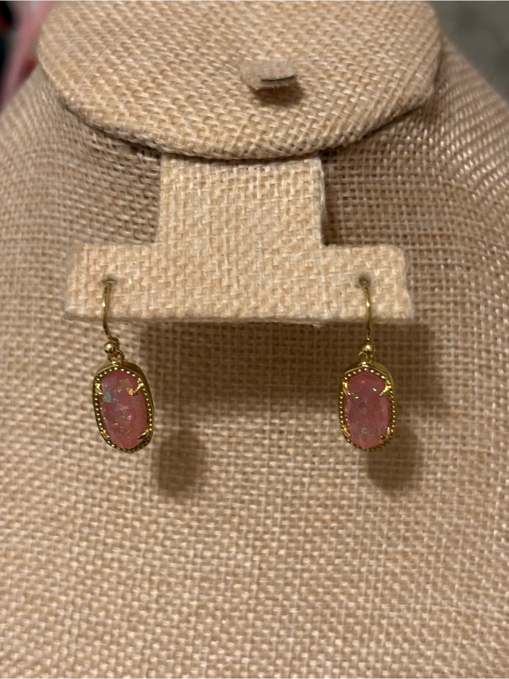 Kendra Scott Pink Gold Ella Drop Earrings